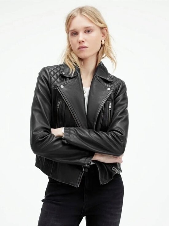 All Saints Jackets & Blazers - AllSaints Cargo Distressed Leather Biker Jacket